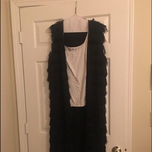 Fun long black vest